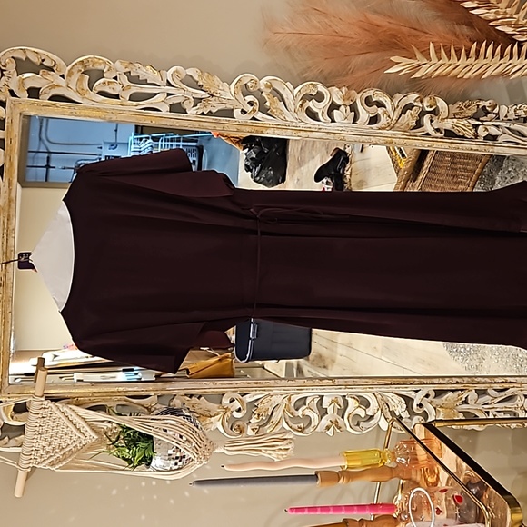 Dress burgundy wrap - Picture 4 of 8